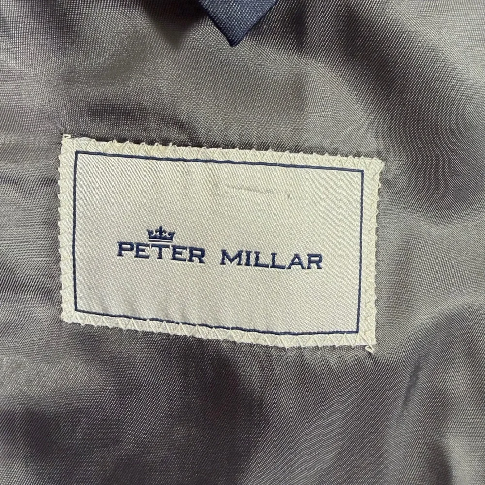 Peter Millar Suit 2 Button Mens 48R (Fits 46S) Grey 100% Wool 42x29 EUC Canada